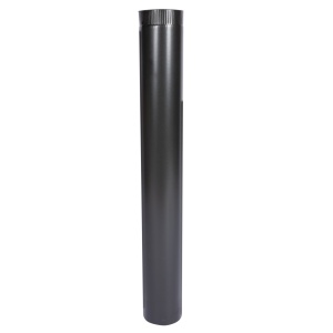 Wood-burning stove flue pipe, 90 cm, 120 mm, matt grey
