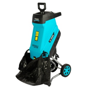 Branch and garden waste shredder, 2500W, maximum cutting diameter 45mm, with 45L collection bag