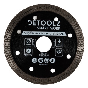 Detoolz 115x22.2mm turbo diamond blade, wet/dry cutting