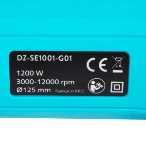 Detoolz angle grinder, 1200W, 125mm disc diameter, with variable speed control - Img 2