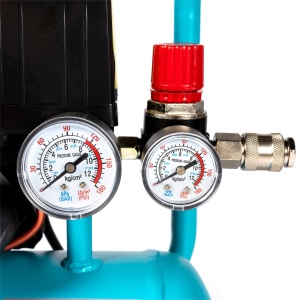 Detoolz compressor 24L oil-free, 1500 W, flow 154L/min, 8 bar, 2 air intakes - Img 12