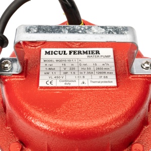 Dirty water pump Micul Fermier, 1.1 kW, maximum flow 15000 l/h, maximum pumping head 15m, cast iron pump body - Img 6
