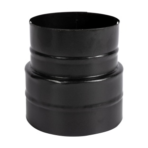 Flue pipe reducer for stoves, 120mm, ø130mm, Matt Grey