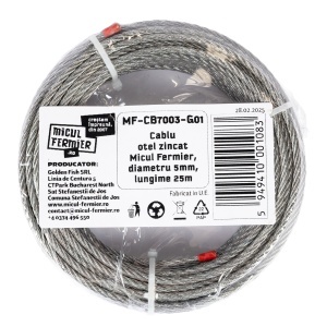 Micul Fermier galvanised steel cable, 5 mm diameter, 25 m length - Img 2