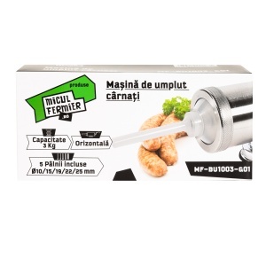 Micul Fermier sausage maker, 3 kg, horizontal model with 5 funnels - Img 4