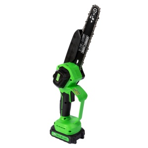 Mini drujba pe acumulator, Micul Fermier, 20V, cu doua lame 6'' si 8'', doua lanturi - Img 3