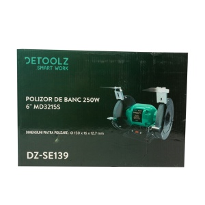 Polizor de banc Detoolz, putere 250W, diametru disc 150mm - Img 5