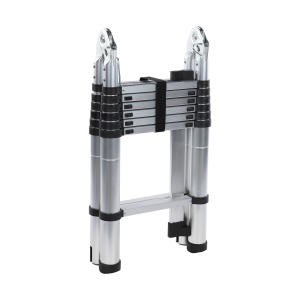 Scara telescopica dubla Detoolz, inaltime maxima 4.4m, 14 trepte, greutate maxima suportata 150 kg