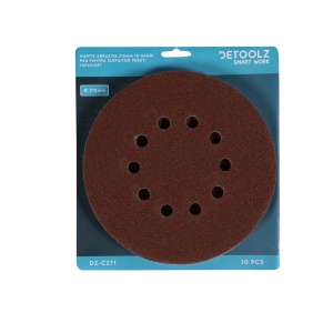 Set of 10 sanding paper P80 10 sheets 215mm - Img 3
