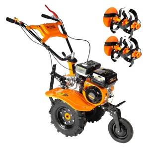 Tiller Detoolz 8hp 212cc, petrol 4T, 3 speeds, manual start, with wheels
