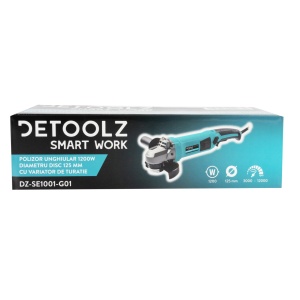 Detoolz angle grinder, 1200W, 125mm disc diameter, with variable speed control - Img 16