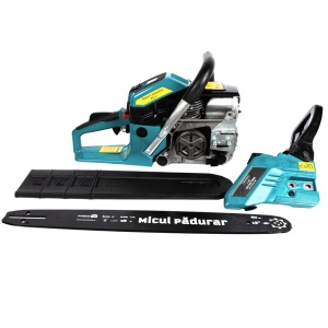 Drujba Micul Padurar 5800, capacitate cilindrica 58cc, 3.7 CP, 1 lant 18" + 1 lama, demaror magneziu, pornire rapida - Img 11