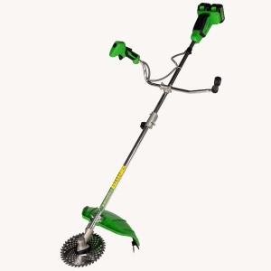 Micul Fermier 2x20V electric brush cutter (trimmer), 2 x 4Ah batteries, dual handle, brushless motor - Img 1