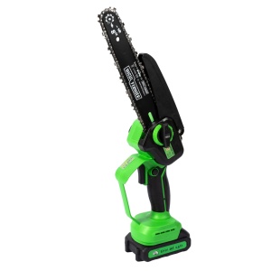 Mini drujba pe acumulator, Micul Fermier, 20V, cu doua lame 6'' si 8'', doua lanturi - Img 14