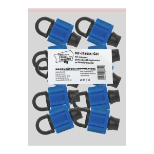 Set of 10 'Little Farmer' plugs for drip tape, with quick-release fasteners