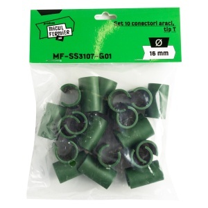 Set of 10 Micul Fermier T-type connectors, Ø16mm