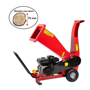 Shredder for branches and vines Little Farmer, Ø76mm, petrol engine 6.5CP for sawdust