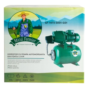 Small Farmer 1.5 kW, maximum flow 3000l/h, maximum pumping height 53m, cast iron pump body, expansion tank capacity 24 litres - Img 13