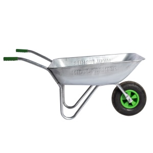 The Little Farmer 80L metal wheelbarrow with galvanised steel tray G01 - Img 8