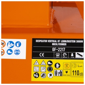Vertical splitter 8T wood/wood logs 3000W - Img 5