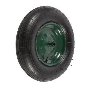 Wheelbarrow wheelbarrow Little Farmer 4.00-8, axle diameter 14mm, green rim - Img 4