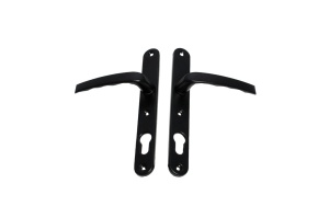 BLACK door lock with lock and saddles (yala) - Img 2
