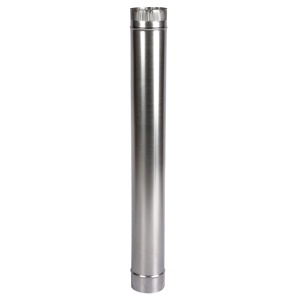 Chimney flue for wood-burning stove, 100 cm, 120 mm diameter, galvanised
