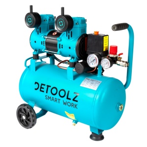 Detoolz compressor 24L oil-free, 1500 W, flow 154L/min, 8 bar, 2 air intakes - Img 14