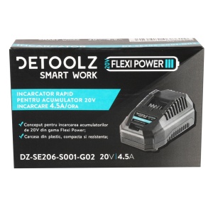 Detoolz fast charger for 20V battery, 4.5A/h charging - Img 8