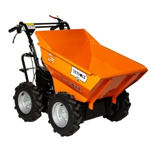 Detoolz motorised wheelbarrow, 7.5 hp, 212 cc, 4-stroke petrol engine, 300 kg load capacity, 4-speed
