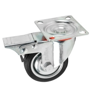 Detoolz swivel castor, rubber 75x22mm CF G01