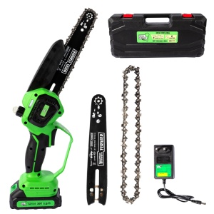 Little Farmer Mini Chainsaw, 20V, with Two Blades (6” and 8”) and Two Chains