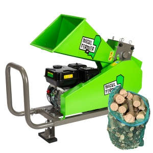 Micul Fermier branch shredder, 7 HP petrol engine, maximum cutting diameter 60 mm, for briquettes