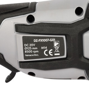 Polizor unghiular Detoolz 20V, diametru disc Ø125, motor fara perii - Img 3