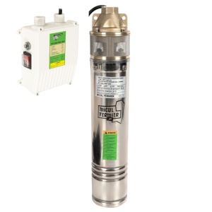 Pompa submersibila Micul Fermier, pentru apa curata, 1.3kW, debit 3000l/h, inaltime maxima pompare 60m, cu o turbina - Img 1