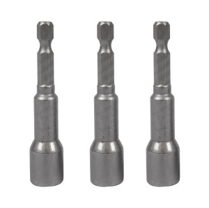 Set 3 tubulare Detoolz, prindere hexagonala 1/4", dimensiuni 8mm * 65mm, magnetice