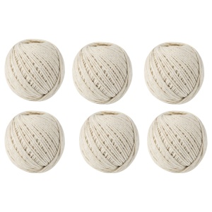 Set of 6 balls of cotton string Little Farmer, 100gr, white colour