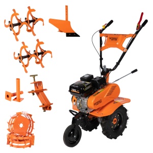 Tiller 7CP,212CC+plug+adaptor+metal wheels