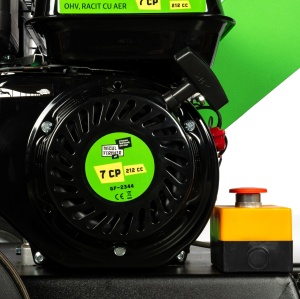 Tocator pentru crengi si vita de vie Micul Fermier, Ø60mm, motor benzina 7CP pentru rumegus - Img 13