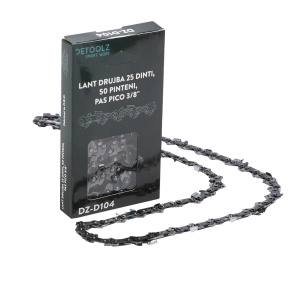 Chainsaw chain Detoolz, length 16'', pitch 3/8'', thickness 1.3mm, 50 spurs, 25 teeth, full chisel