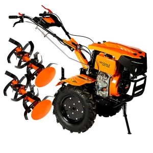 Detoolz 11CP 418cc rotary tiller, diesel, 4-stroke, 3-speed, electric start, with wheels
