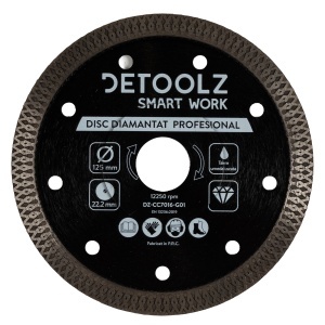 Detoolz 125x22.2mm turbo diamond blade, wet/dry cutting