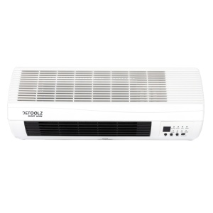 Detoolz wall-mounted fan heater, 2 kW, 2 power settings, with LED display and thermostat