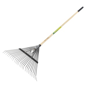Grebla frunze 24 dinti flexibili,maner lemn,1650mm - Img 1