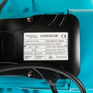 Hidrofor Detoolz 0.9 kW, debit maxim 3300l/h, inaltime maxima pompare 45m, corp pompa inox, butelie 50L - Img 3