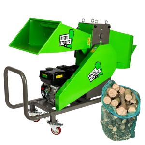 Micul Fermier branch shredder, 7 HP petrol engine, maximum cutting diameter 80 mm, for briquettes