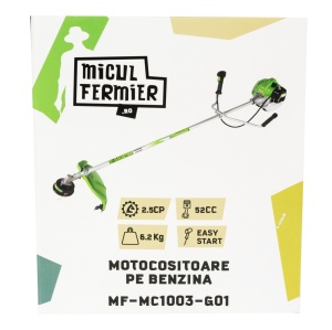 Motocositoare Micul Fermier 2.5CP, 52CC, motor benzina 2T, pornire rapida, 3 accesorii, tija 28mm - Img 11
