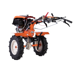Tiller 10CP, 418CC + large reversible plough + metal wheels - Img 21