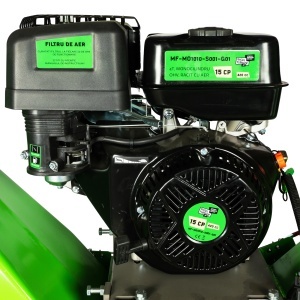 Tocator de crengi Micul Fermier, motor benzina 15 CP, cu carlig de remorcare, 150 mm diametru maxim de taiere, pentru rumegus - Img 14