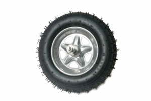Wheelbarrow wheel Little Farmer 3.50-8, grey rim, with axle